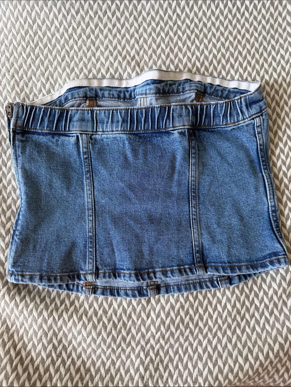 Abercrombie & Fitch Light Blue Denim Tube Top - Picture 2 of 6